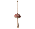 Maileg Fabric Ornament, Mushroom - Blossom -  Red