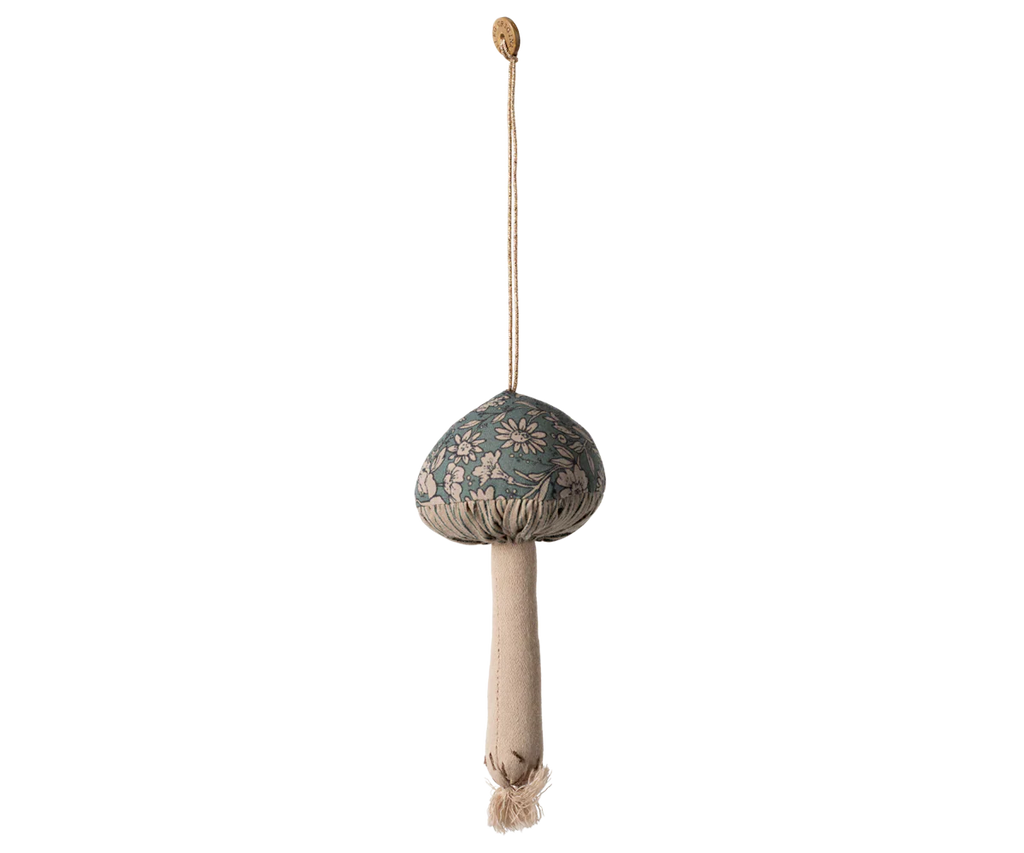 Maileg Fabric Ornament, Mushroom - Blossom - Green